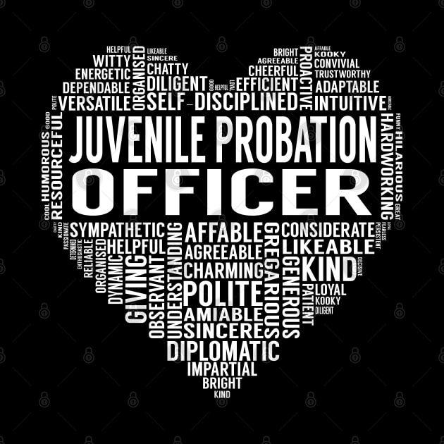 Juvenile Probation Officer Heart by LotusTee