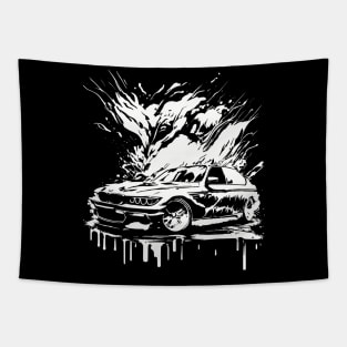 Car BMW. Dripping color. Trippy vibe Tapestry