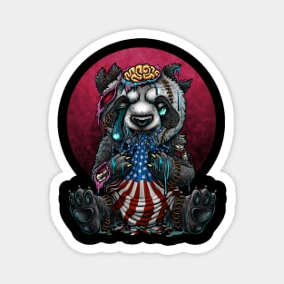 Zombie panda ( China devour America ) Magnet