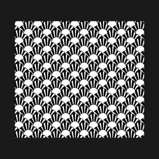 Art Deco Pattern no 32 - Black and White Patterns T-Shirt