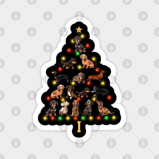 Dachshunds Christmas Tree Magnet by QUYNH SOCIU