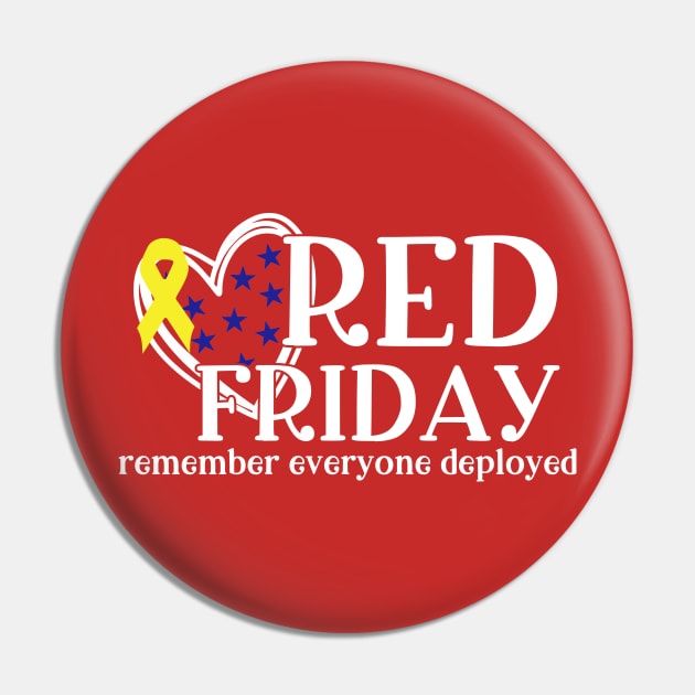 RED Friday - Stars and Hearts Pin by Submarine Sweethearts
