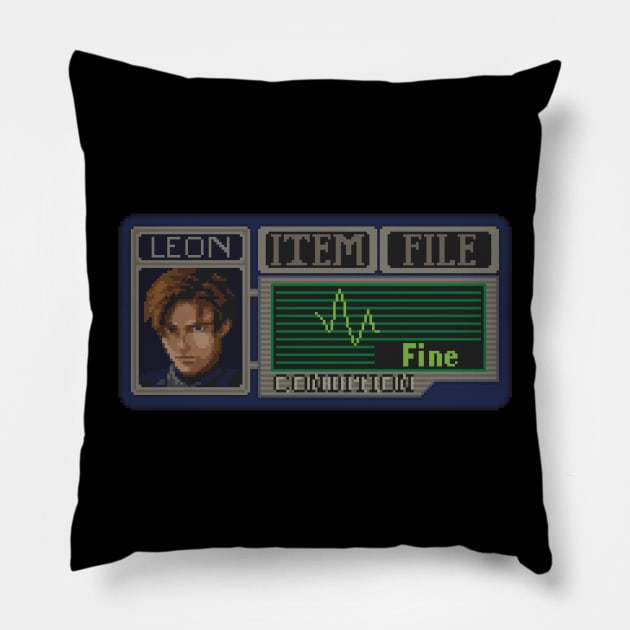 Leon Kennedy Pixel Art Pillow by AlleenasPixels