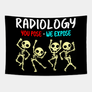 Radiology You Pose - Dancing Skeleton Tapestry