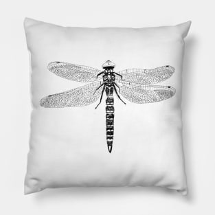 Hand Drawn Dragonfly Pillow