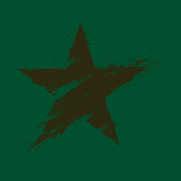 Painted Star - Army Green by RedStormCloud