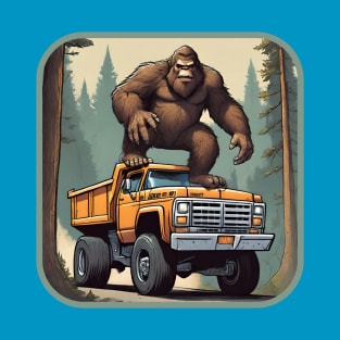 Bigfoot on a Dumptruck. T-Shirt