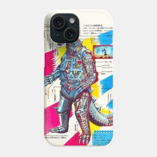 Mechagodzilla Cutaway Schematic Phone Case