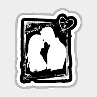 Valentine Couple - Promise? (White) Magnet