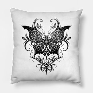 Black and white Butterfly Tattoo Pillow