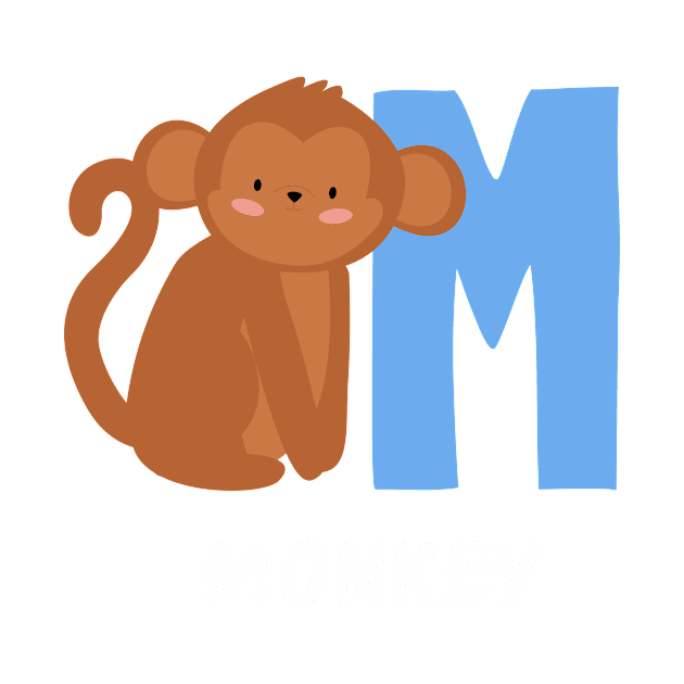 Monkey funny Alphabet by Kids series