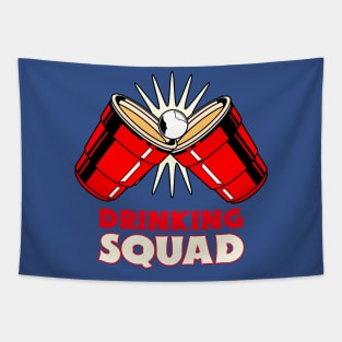 Drinking Squad House Party Beer Pong Tapestry