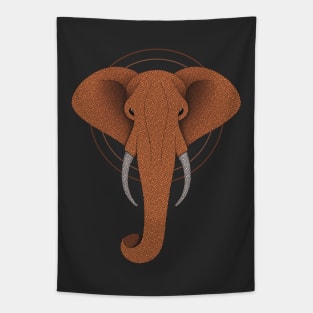 Orange Elephant Tapestry