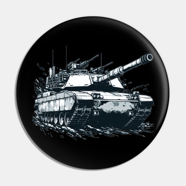 American M1 Abrams: Tank Powerhouse Graphic Pin by BattlegroundGuide.com