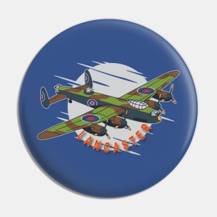 Lancaster Bomber Cartoon Pin