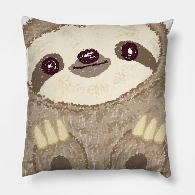 Sloth illustration Pillow by sanogawa