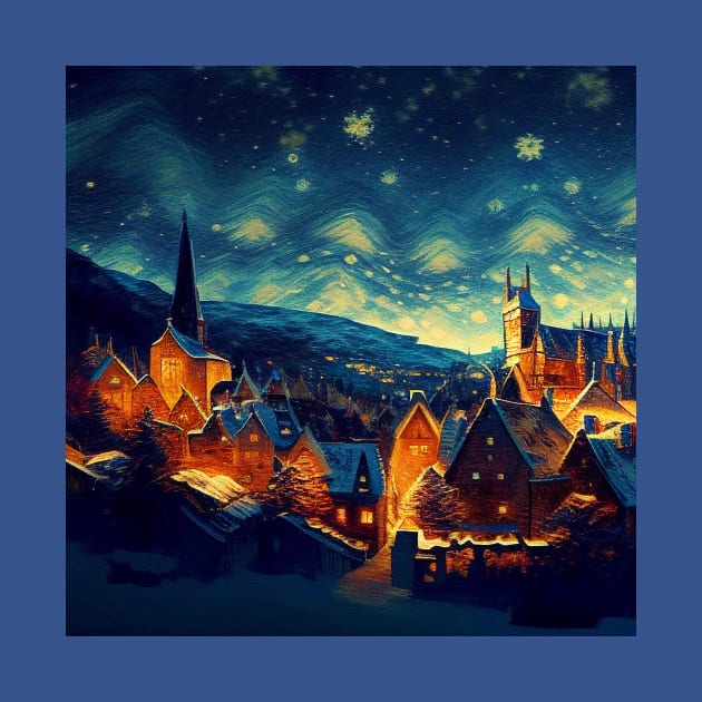 Starry Night Over Hogsmeade Village by Grassroots Green