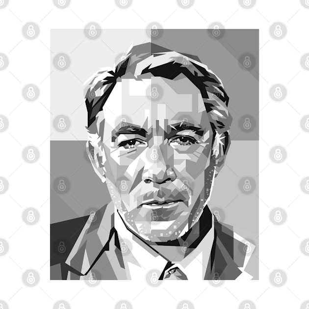 Anthony Quinn Grayscale illustration 2 by RJWLTG