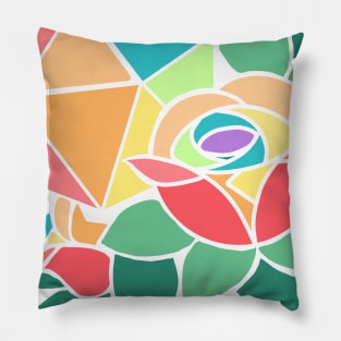 Pretty Poly Rose Rainbow Pride Pillow