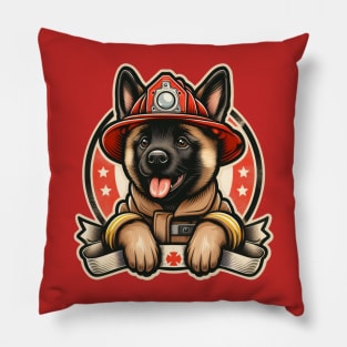 Belgian Malinois Fire fighter Pillow