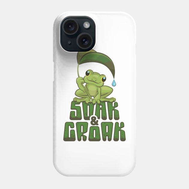 Soak and Croak Retro Frog Phone Case by Wolfkin Design