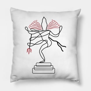 Nataraja Lord Shiva Cosmic Dancer Line art Mahadev Hindu Pillow