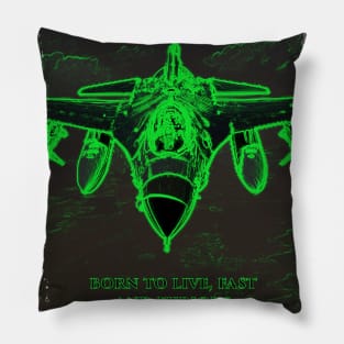 Fighter Jet Born P22 Pillow