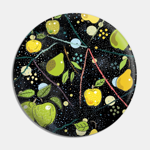 Pear and Apple Pin by Kristina Stellar Scandinavian Land