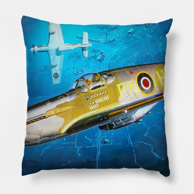 RAF Mustang Pillow by Aircraft.Lover