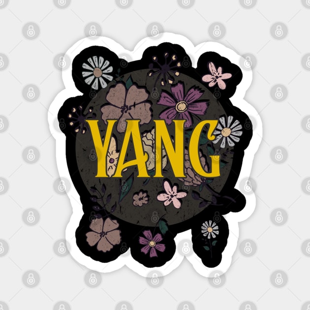 Aesthetic Proud Name Yang Flowers Anime Retro Styles Magnet by Kisos Thass