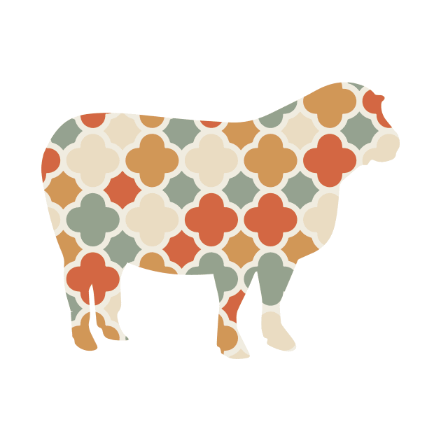 Sheep Silhouette with Pattern by deificusArt