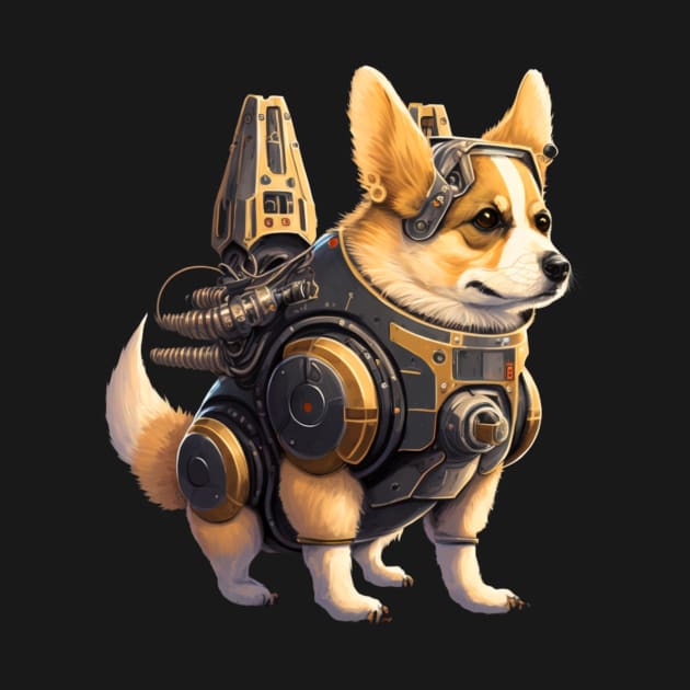 Robo Dog Astronaut by gibah