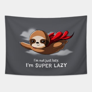 Cute Funny Sloth Lazy Animal Lover Quote Artwork Tapestry