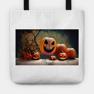 A couple's spooky Halloween photo Tote