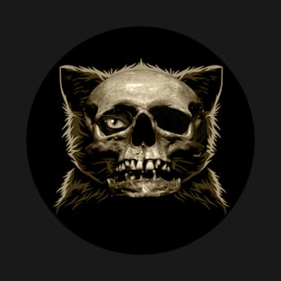 cat wearing skull mask T-Shirt