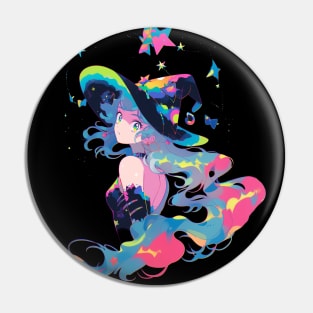 Rainbow Wind Witch Pin