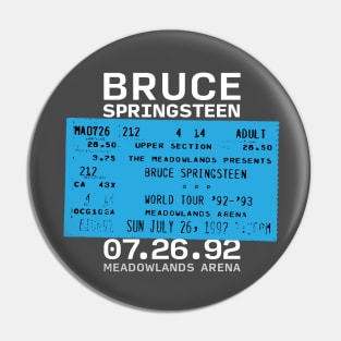 Springsteen — NJ 07.26.92 Pin