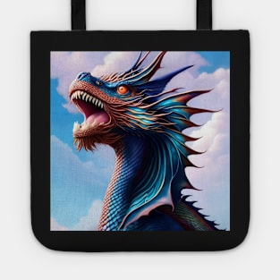 Intricate Blue Scaled Bearded Dragon Tote