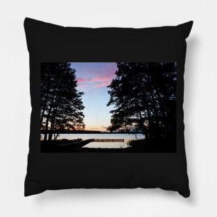 Sunset over the lake Pillow