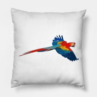 Scarlet Macaw Digital Painting Pillow