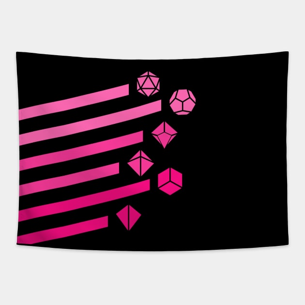 Hot Pink Dice Set Tapestry by pixeptional