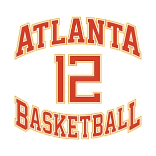 Atlanta Basketball Number 12 T-Shirt