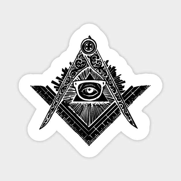 Masonic Nerd Magnet by TeeNoir