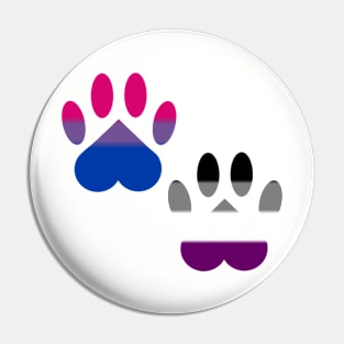 Bi Ace Pride Paws Pin