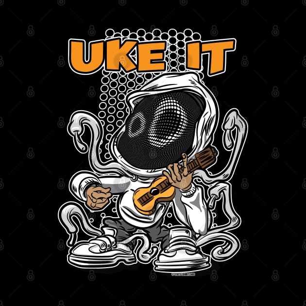 Uke It. Uke It. Hoodie Boy with Ukelele by eShirtLabs