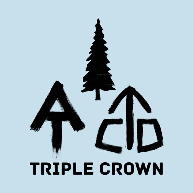 Triple Crown Thru-Hiking Black Text by astralprints