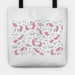 unicorn pattern pretty mask Tote