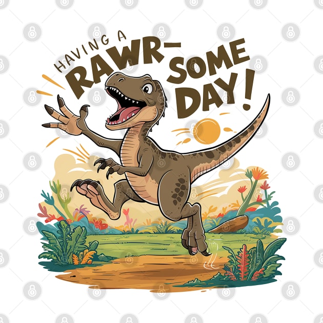 Joyful Dino Delight - Celebrate a RAWR-some Day! by WEARWORLD