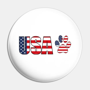 USA flag Dog Paw Pin