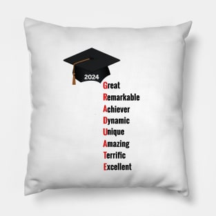 2024 Graduate: Class of 2024 Graduation Gifts Pillow